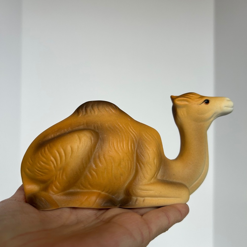 Vintage Arabian Camel Figurine, Ceramic Nativity Animal,‎ Andrea by Sadek?